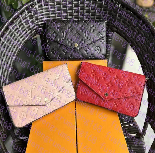 Top 3pcs set Women Shoulder Bag Classic Luxury designer handbag Genuine Leather Clutch Tote Messenger Purse Crossbody Bag 22cm