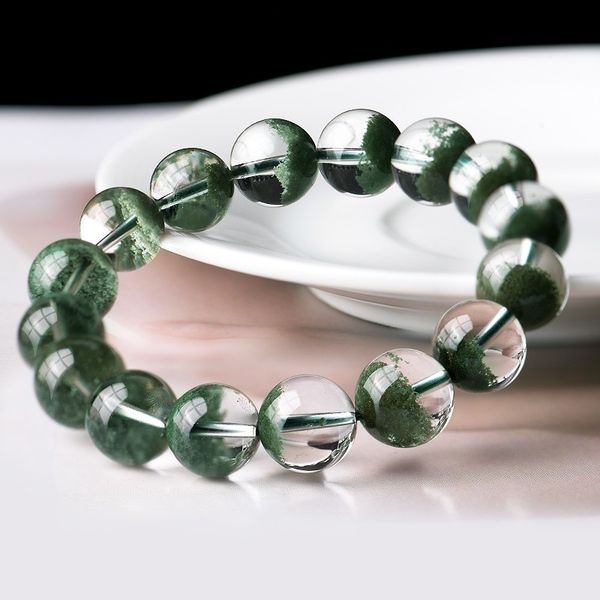 Natural Green Specter Treasure Bowl Men's and Women's Thousand Layers Green Crystal Bracelet