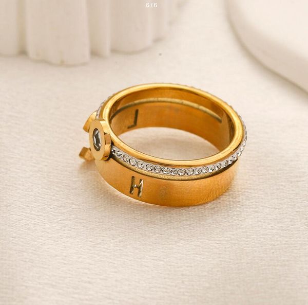 Luxurys Designers Ring Brand Letter Rings for Women Jewelry Gift Stainless Steel Ring Wedding Party