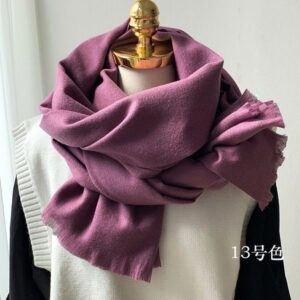 10770 Scarf women's fashion classic solid color warm