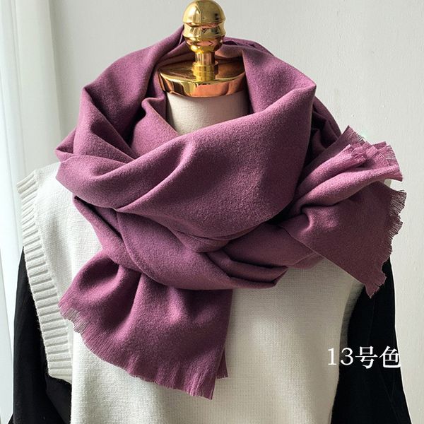 10770 Scarf women's fashion classic solid color warm