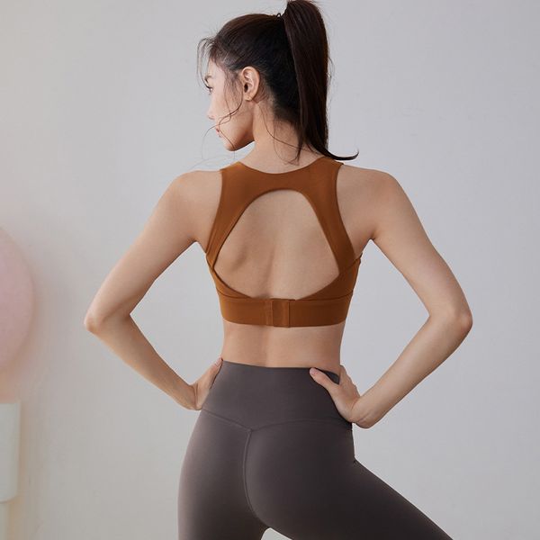 seamless fit yoga vest womens shockabsorbing gathering sports bra