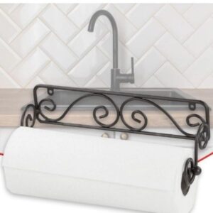 Reel design wall mounted paper towel rack wrought iron kitchen wall cling film rack bathroom toilet paper hanger wholesale