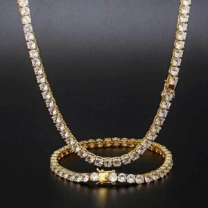European and American popular cubic zirconia tennis necklaces, jewelry for women, hip-hop style, hot-selling accessories for men, niche necklaces 20 inches