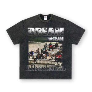 Dream Team All Members Photo Style Short Sleeve Unisex Pure Cotton Heavy Wash Loose Fit Digital 280g T-Shirt