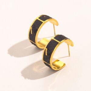 Luxury Brand Letters Designer Stud Earring Stainless Steel for Women 18K Gold Hoop Earrings Party Jewelry Accessories