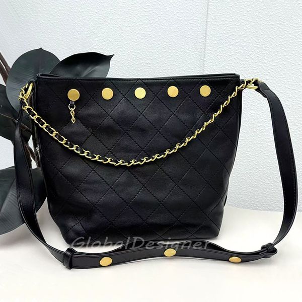 designer women shoulder bag brand crossbody bag diamond lattice hobo bag luxury totes lady chain strap purse genuine leather gold silver hasps high quality bucket 7A