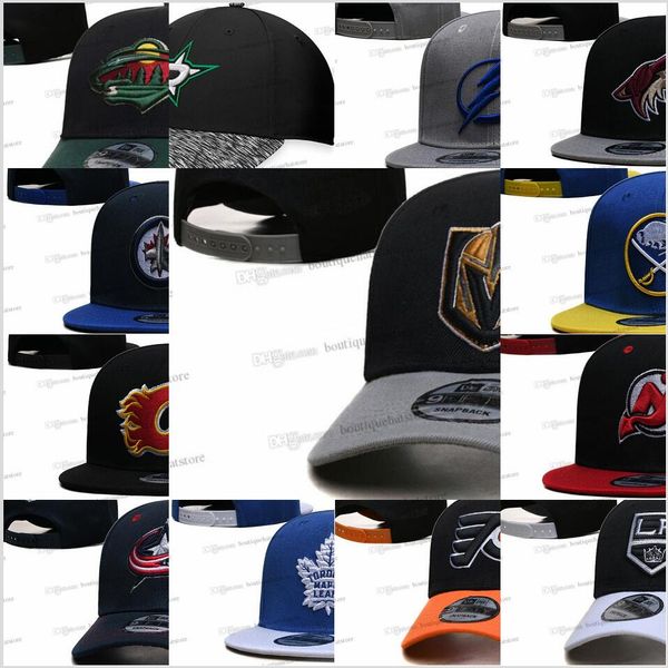 Colors Mens Baseball Snapback Hats Classic Black Gold Color LAS V Hip Hop Mix All Teams Hockey Leather Brim Flat Sport Adjustable Caps Chapeau Good Quality AP8-04