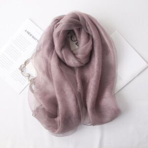 Spring new double-layer thin silk wool fluffy scarf –8406132