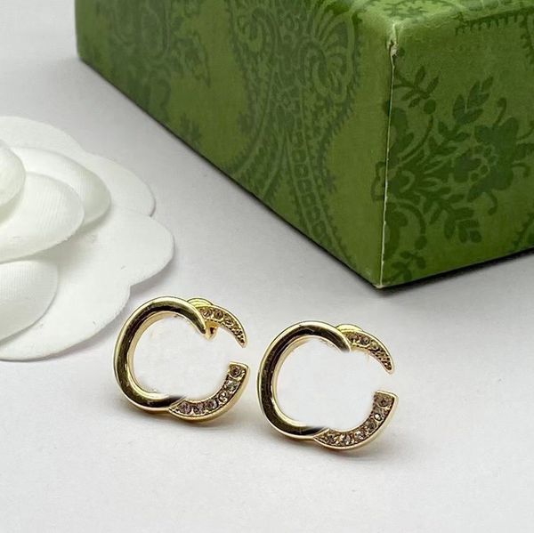 Classic Women Stud Crystal Earring Fashion Flowers Jewelry Earring Designer Brand High Quality Earrings Wedding Party Accessories