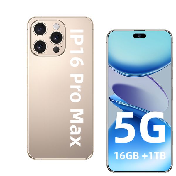2025 New Cellphones I16 Pro Max Original Smartphone 5G Dual SIM 22G+2T 108MP Camera Global Version Mobile Phone 8000mAh 7.3inch Full Screen Face Unlocked