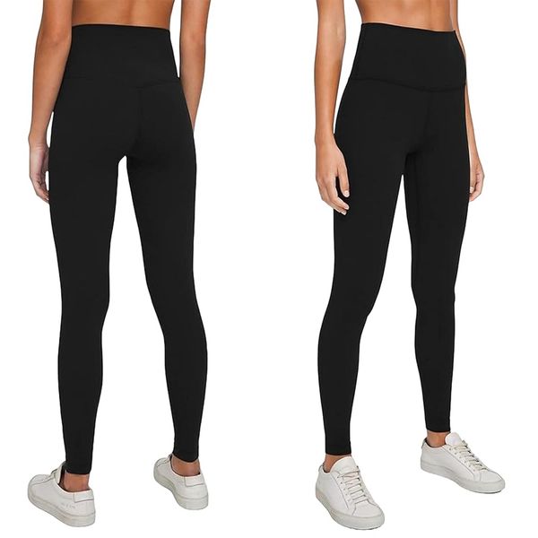 Leggings For Women Designer Yoga High Waist Pant 5A Quality Fitness Soft Tight Fitting Breathable Elastic Hip Lift T-Shaped Sports Pants Running Training Lady Align