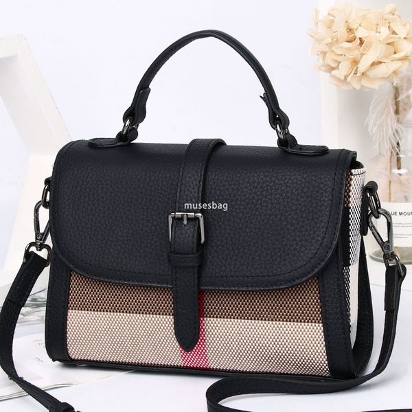 European and American fashion niche design casual leather women's bags trendy new high-end plaid bags cowhide tote bags handbags for women