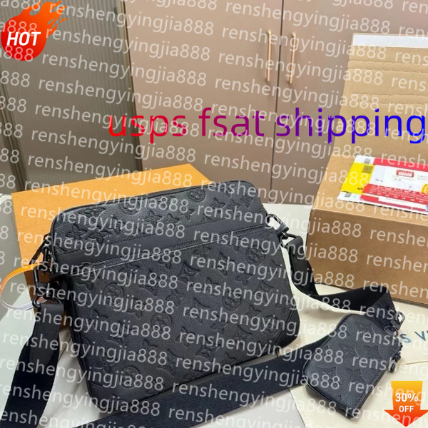 High Quality Designer bags mens womens POCHETTE TRIO Cross Body Wallets Leather tote bag Patchwork handbag shoulder bags Totes Purse Crossbody Bag with dust bag A9