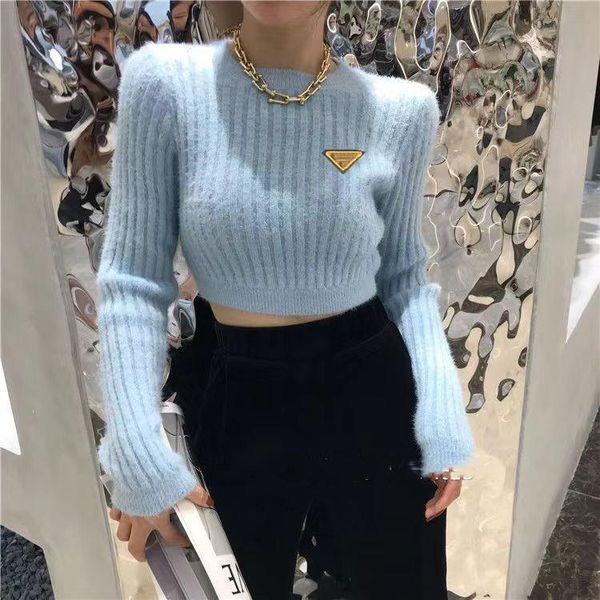 Designer women sweater Knits winter autumnTees O-Neck fashion Sweater Blouse Shirts Womens Tops Lady Slim Jumpers