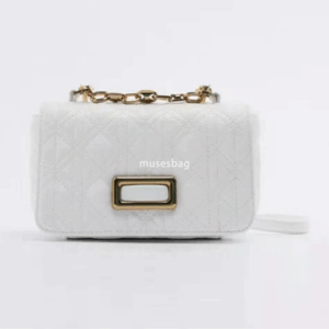 New Embroidered Shoulder Bag Versatile Lock Chain Crossbody Bag Fashionable and Casual Small Square Bag Small Underarm Bag Commuting Handbag