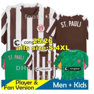 4XL 25 26 ST. Pauli soccer jerseys BECKER IRVINE KYEREH HARTEL SMITH PAQARADA MEDIC 2025 2026 home away football shirt top Uniforms