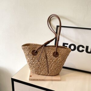 Luxury Designer Bags Lafte Grass Hand WovenLarge Capacity Shopping Bag Fashion Tote Bag Handbags Classic Summer Leather Handbags Beach Bags Women Shoulder Bag1
