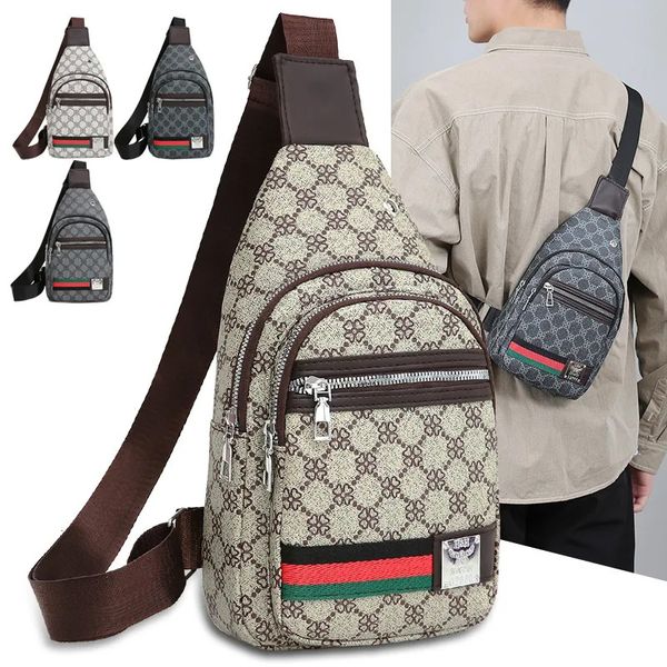 Designer Bag 2025 New Business Casual Luxury Chest Bag Men's Korean Shoulder Trendy Backpack Fashionable Commuting Practical