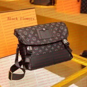 2025s Designer bags men Leather Black Flowers Messenger Purse Crossbody Bags Shopping Bag Plain Shoulder Handbags Women Wallets purse tote bag