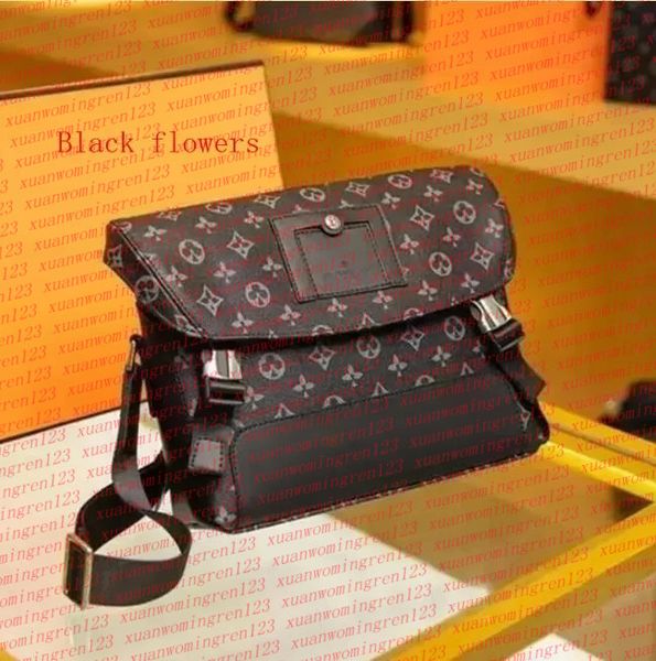 2025s Designer bags men Leather Black Flowers Messenger Purse Crossbody Bags Shopping Bag Plain Shoulder Handbags Women Wallets purse tote bag