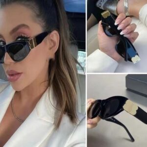 Triangle Cat Eye Bb Sunglasses 2023 New Womens Trendy Concave Style Fashion Street Shoot Super Black Bb Sunglasses Womens Ins