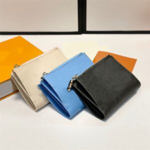 2025 Short Emboss Designer Wallet card holder square wallets Woman Men luxury holders purses Genuine Leather
