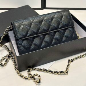 Designer bag Wallets Classic Leather Wallet Classic Shoulder Bag Crossbody Bags card holder Chain bag Luxurys Purse Card Women Ccredit card slot Fortune Bag 19cm