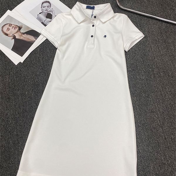 Design womens polo dress luxury anmial logo czasual dresses sleeveless fashion Strap waist minimalist