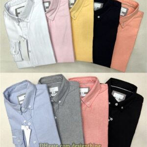 Mens Casual Long Sleeve Shirt Designer Shirts Solid Color Design with Chest Pocket Featuring Button Classic Fit Shirt Business Casual Shirts Blouse