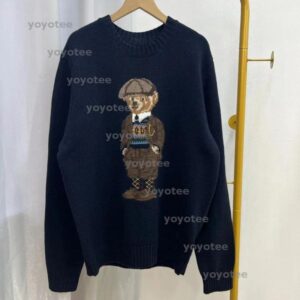 2025ss American Men's Polos Bear Sweater Casual Winter Fashion Long Sleeve Knitted Pullover Women's Wool Coat Street Wear BFG2501133