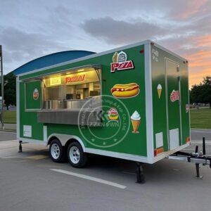 2025 NEW LOGO Customized Mobile Food Trailer Catering Trailer BBQ Restaurant bar Cart Fully Equipped Food Truck for Sale