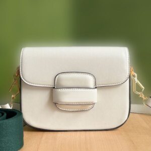 Saddle Bags Designer Crossbody Designer Bags Handbags Women White Purse Genuine Leather Flap Two Strap Handbag Cross Body Designer Shoulder Bags Designers Woman