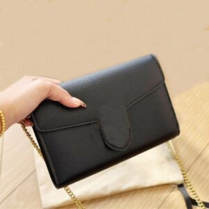 Woman Crossbody Chain Bag mini cross body Envelope Shoulder Bags designer phone purse Zipper Pocket Leather 10A
