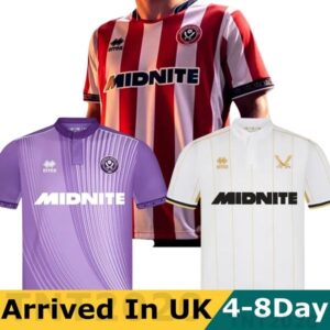 Size S-4XL Sheffields 25 26 Soccer Jerseys Third home away 2025 BREWSTER MOORE Uniteds Football Shirt Uniforms Men Kids Kits CAMPBELL MOORE HAMER BURR