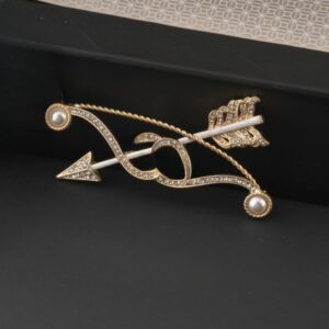 Luxury Brand Letter Brooches Designer Brooch Pins Fashion Jewelry Women Pin Brooches Gold Silver Brooch Suit Pin F35