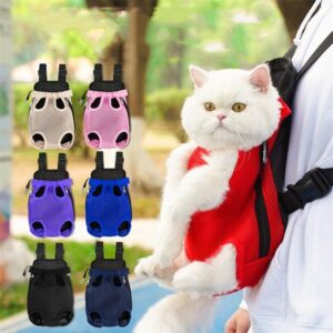 Breathable Mesh Portable Dog Cat Backpack Carrier Ideal for Small & Medium Pets