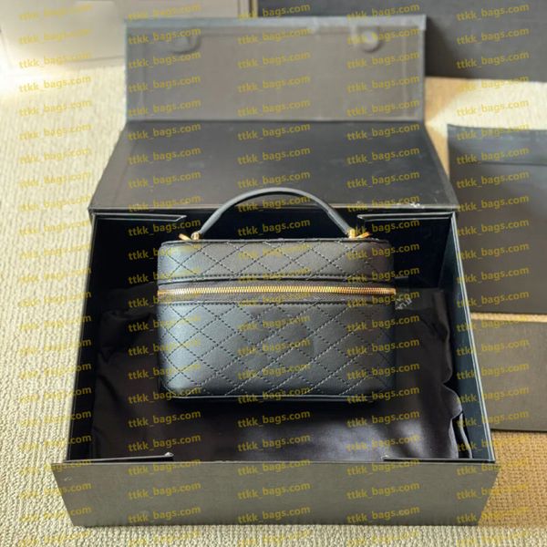 Ladies' Fashionable Makeup Bag Designer High-End Mini Shoulder Crossbody Bag Solid Color Diamond Grid Handbag With Shoulder Strap