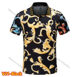 Classic Plaid Stripe T Shirt for Men Designer Cotton Embroidered Floral Top High Quality Soft Fabric Asian Size Fashion Look