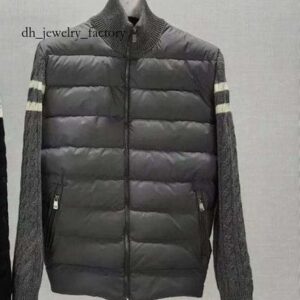 2025 Designer Women Down Parkas Men Embroidered Badge Stand Collar Knitted Splice Sweater Lightweight Down Jacket Sweater Casual Jacket Fluffy Coat Sweater eba d4c