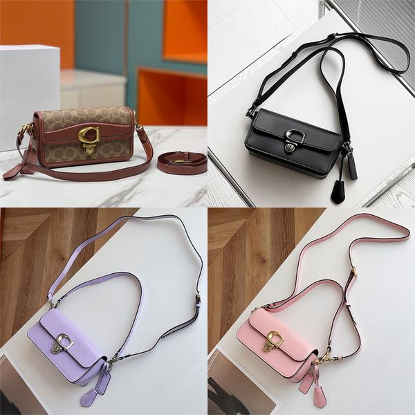 Designer Girls Womens Large Capacity Shoulder Bags Top Quality Tote Solid Color leather Fashion Bag Quadrate Real Pickup Buckle mini purse 20cm