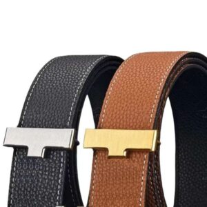 Men's alphabet belt designer designed belt with gold and silver buckles high-end and fashionable appearance durable quality and also equipped with a beautiful box