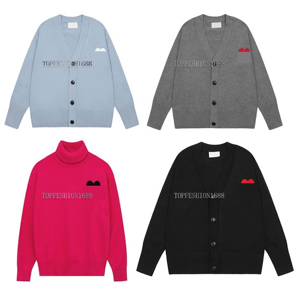 Paris Designer Jumpers Mens Sweater Womens Cardigan Love Heart Knit Sweats Crewneck Long Sleeve Pull France Streetwear Cotton Jacquard Heart Clothes Size S-XL