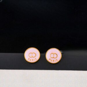 Never Fading Round Designer Ear Stud Earrings Pearl Real Gold Brass Copper Stamp Letter Earring Fashion Womens Elegance Wedding Party Jewelry Accessories F73