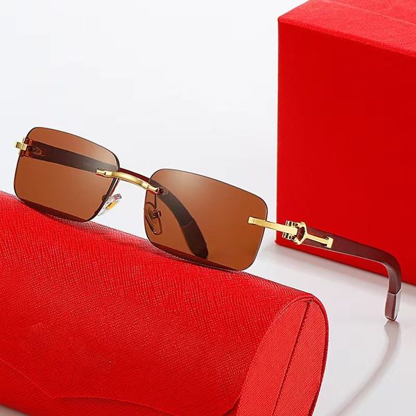 Fashion carti luxury Cool sunglasses Designer Carti New frameless log legs slingshot men trendy optical frames ins net red same and wo Travel vacation leisure