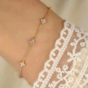 Women charm bracelet clover bracelet flower bracelet women S925 Sterling Silver jewelry bracelets 18k Gold Plated gold bracelet fast ship