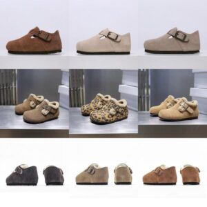 Designer Kids Fashion fut wool Slides Toddlers Infants Children Slide Sandals Slippers White Black Desert Sand Bone Resin Sandals 11