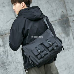 Crossbody bag men's fashion brand day tooling canvas student messenger bag ins backpack women's casual all-in-one shoulder bag