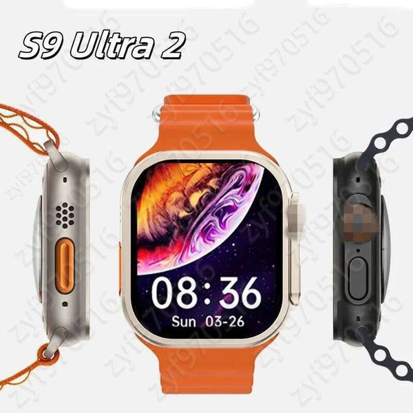 The new unisex Ultra 2 smartwatch - an advanced fiess monitor and durable strap compatible with Apple devices