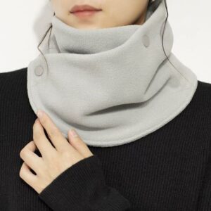 Plush button double-sided neck protection scarf –832016